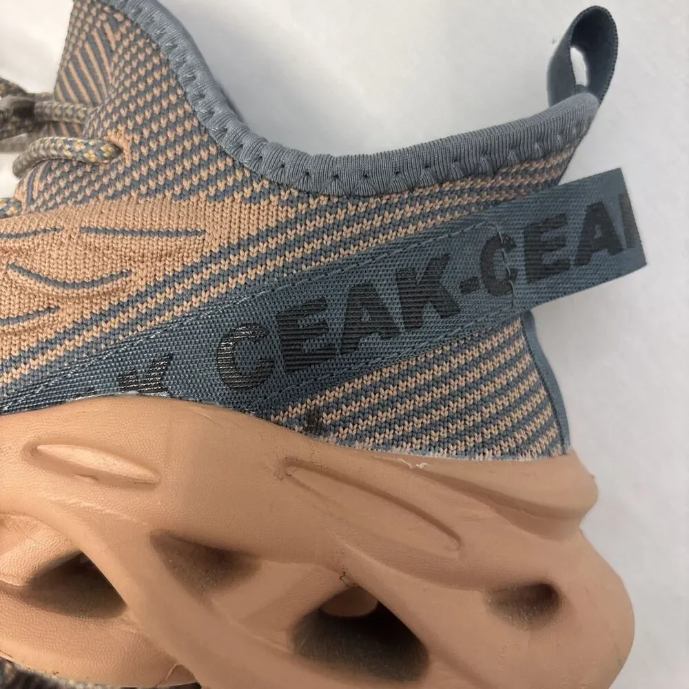 Unbranded CEAK Knit Sneakers Tan Brown Sculpted Sole Streetwear Size 9 women
